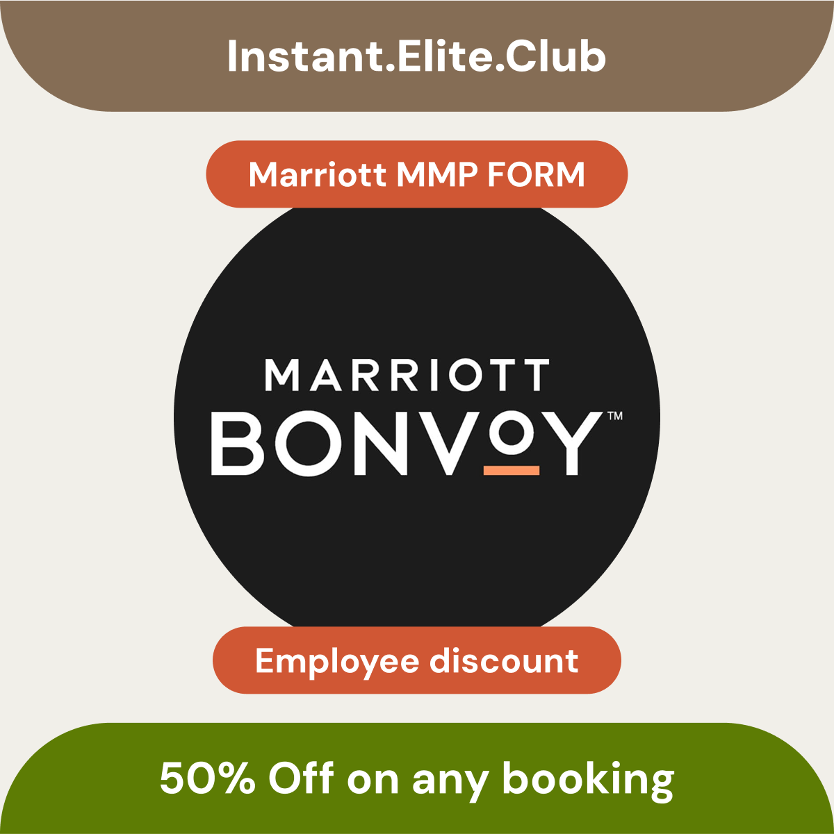 MMP Form, Marriott MMP Form, Employee discount, 50% Off, Valid 2 Months